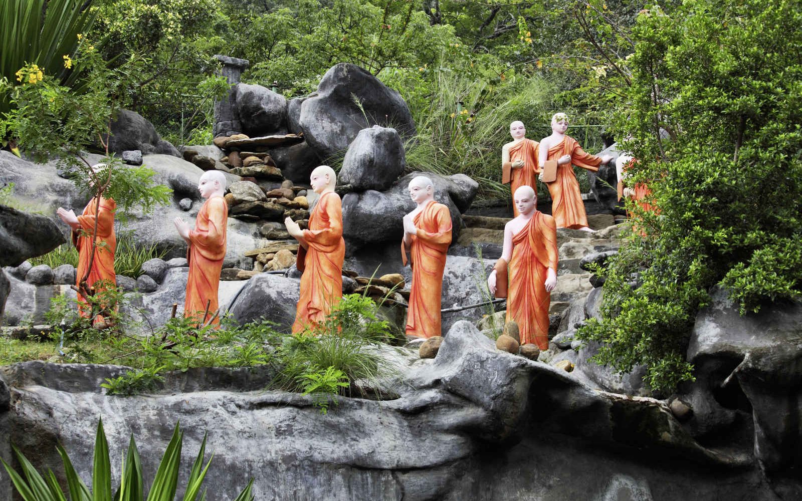 Statues of Buddhist Monks, Sri Lanka