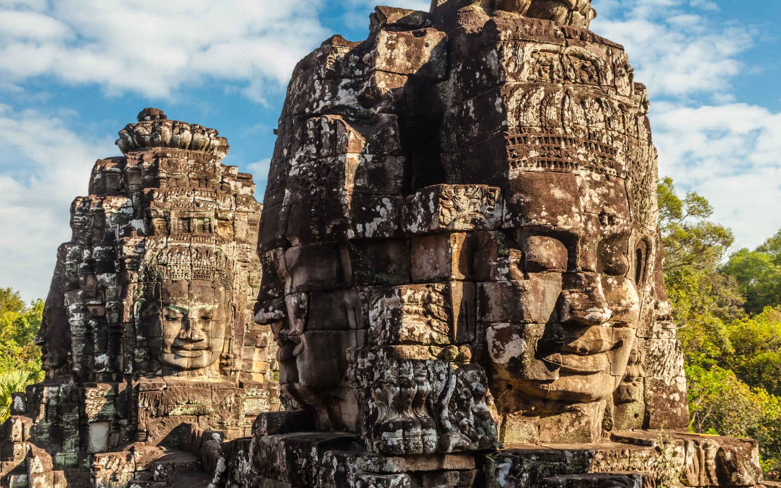 Visage, Château Bayon, Angkor Thom, Cambodge
