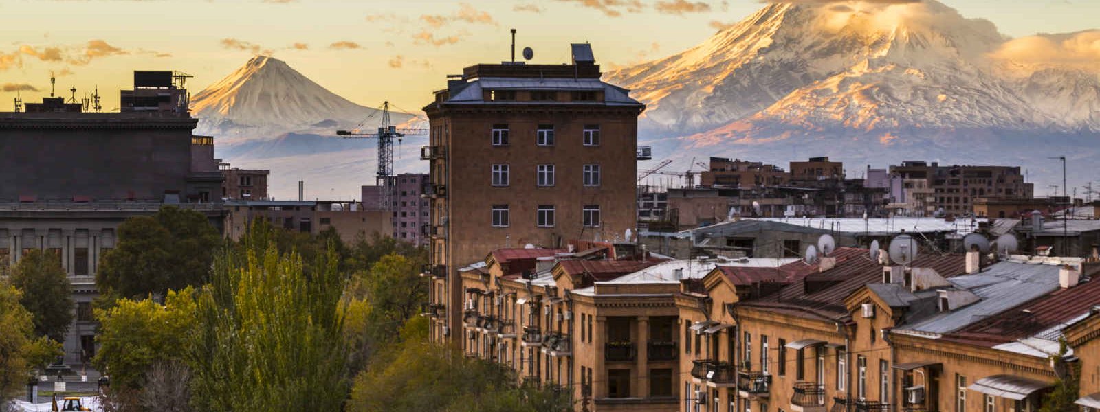 Erevan (Yerevan) et vue sur le mont Ararat, Arménie